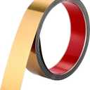 Brushed Metal Trim,Peel and Stick Wall Trim Molding,Stainless Steel Self Adhesive Wall Trim for Mirror Frame, Fireplace and Microwave Gap Filler (Gold,16.4ft x 1.6in)