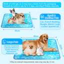 Dog Cooling Mat, Pet Cooling Mat with Non-Toxic Solid Gel, Self-Cooling Pad for Dogs, Waterproof, Durable Cooling Bed for Indoor, Outdoor, Summer. L Size