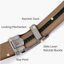 CHAOREN Mens Belt Leather Ratchet Belt - Customizable Fit, Effortless Style (35mm) (Black)