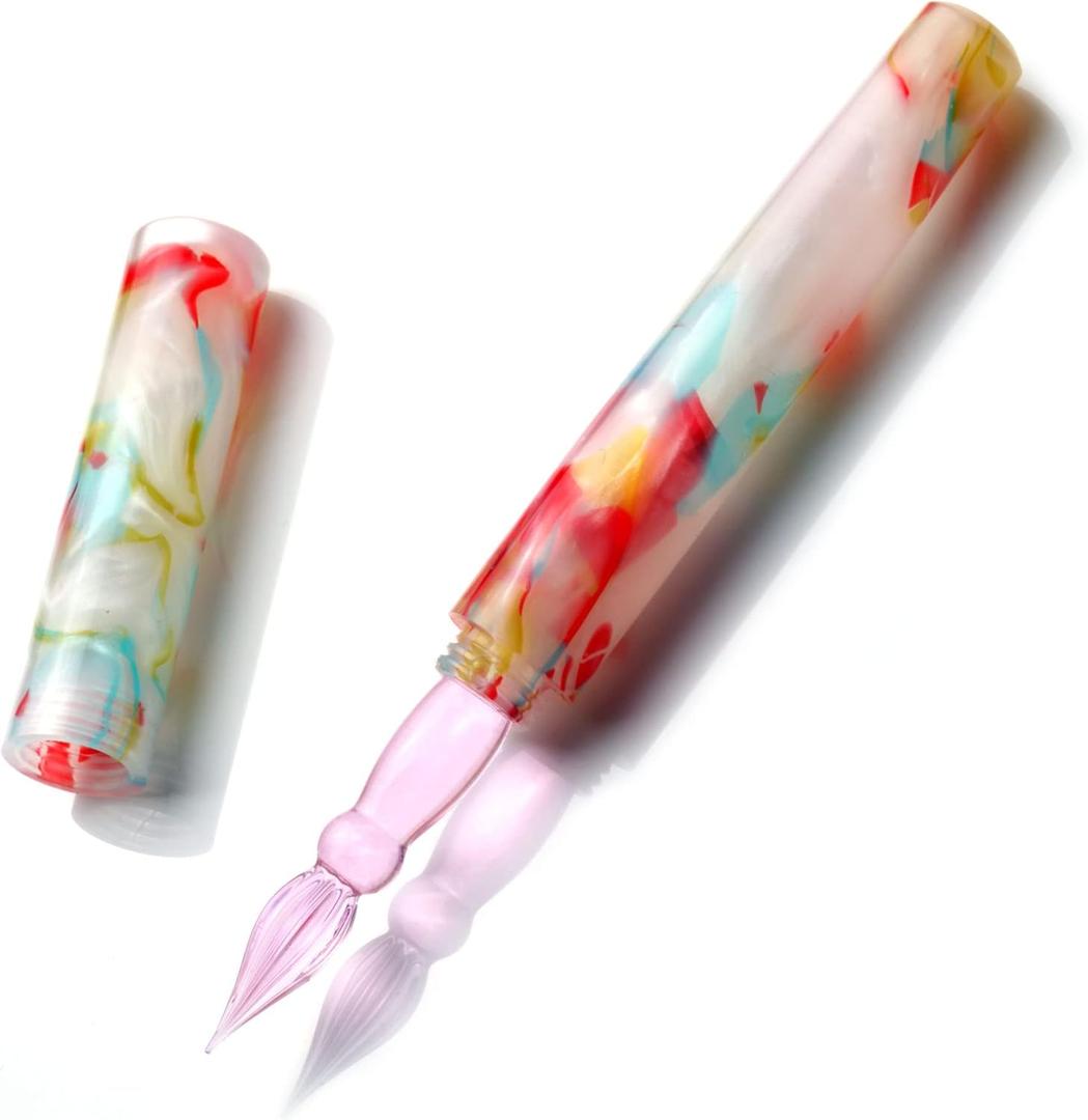 Number72 Signature Pen Artist Fountain Pen Vintage Dip Ink Pen Crystal Writing Gift Pen