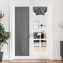 NICETOWN Room Darkening French Door Blinds, Thermal Insulated Shades Window Curtains Thermal Insulated Magnetic Door Shades for Patio/ Carport/ Balcony Doorway, W30 x L72 inch, 1 Panel, Grey