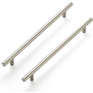 Ravinte 10 Pack 11-3/10 Inch Cabinet Handles Brushed Nickel Stainless Steel Cabinet Handles Kitchen Cupboard Pulls 8-13/16" Hole Center