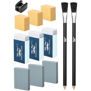 Mr. Pen- Art Eraser Set, 12Pcs, Pencil Eraser, Artist Eraser, Art Erasers, Drawing Erasers
