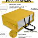 【12-Pack Golden】Reusable Gift Bags with Handles, Bulk Goodie Bags for Easter, Baby Shower, Birthday, Party Favors, Wedding, Holiday Goodie | 16x6x12 Inches | 12 Premium Golden Bag | Eco-Friendly