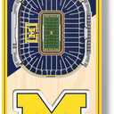 YouTheFan NCAA Michigan Wolverines 3D Stadium 6x19 Banner - Michigan Stadium