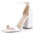 IDIFU IN3 Chunky Block Heels Wedding Party Dress Heeled Sandals, Size 9