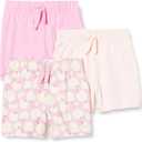 Amazon Essentials Unisex-Baby Cotton Pull-On Shorts (6-9 Months, Pink/Apples)