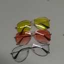 3 Pack Bifocal Reading Sunglasses for Women Men, Aviator Sun Readers Glasses Mirrored Shades UV400 Gradient Pink Night Yellow Clear, +1.5