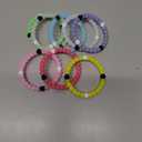8 Pack Silicone Beaded Bracelets - Cute Rubber Bracelets Set, Teen Girls, Women (2.6x0.3 in)