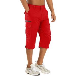 TACVASEN Men's Capri Pants Cargo Long Shorts Quick Dry Lightweight 3/4 Pants Below Knee Summer Hiking Work, Size 34