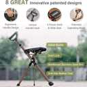STEP2GOLD Ta-Da Chair Series 2 PRO MAX - Walking Cane with Seat, Sturdy Foldable Stool Supports 400 lb, Lightweight Aluminum Walking Stick with Chair, Anti-Slip, Ideal for Hiking & Outdoors (Black)