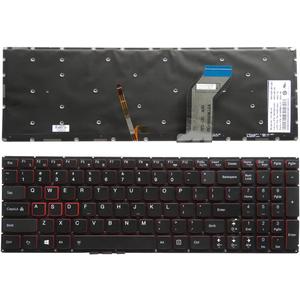 Laptop Replacement US Layout Backlit Keyboard for Lenovo IdeaPad Y700 Y700-15ISK Y700-17ISK Y700-15ACZ, Black