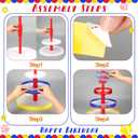 Willinglong Paw Birthday Party Decoration Paw Cupcake Stand 3 Tier PVC Red Blue Yellow Cake Stand Dessert Tower Holder Cartoon Dog Themed Party Supplies Cupcake Topper Tower Puppy Table Decoration