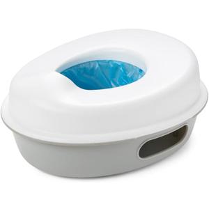 Skip Hop Potty Training Toilet, Go Time 3-in-1 Potty, White/Grey