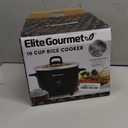 Elite Gourmet ERC2010B Electric Rice Cooker with Stainless Steel Inner Pot Makes Soups, Stews, Porridge's, Grains and Cereals, 10 cups cooked (5 Cups uncooked), Black