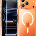 for iPhone 17 Pro Case Clear with Screen Protector, [Compatible with Magsafe][Anti-Yellowing][Military-Grade Protection] Shockproof Slim Magnetic Phone Case Cover, Transparent