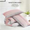 Litanika Pink Twin/Twin XL Comforter Set for Girls - 2 Pieces Blush Twin Extra Long Size Lightweight Bedding Set, All Season Down Alternative Comforter