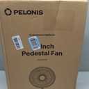PELONIS 16 inch Pedestal Fan for Bedroom , Oscillating Fan, 3-Speeds, 90 Oscillation, Adjustable Height, Floor Fan, Standing Fan for Living Room, Kitchen, and Home office, Black