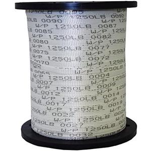 The Ribbon Factory USA Made 1250 Lb 1/2" Pull Tape | Pull Webbing | Flat Rope - 1000 FT