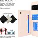 iCoverCase Compatible with Google Pixel 6 Case with Card Holder, Wallet Phone Case for Women Men [RFID Blocking] PU Leather Protective Wallet Case for Pixel 6 (Beige)