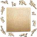 WOODSTERS Mind Bending Wooden Jigsaw Puzzle - Difficult Challenging Impossible Puzzles for Adults, Advanced Hard Jigsaw Puzzles - Aztec Labyrinth - 130 Pieces