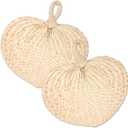 Natural Raffia Tropical Hand Fans