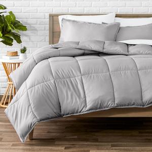 Bare Home Comforter Set - Oversized King Size - Ultra-Soft - Goose Down Alternative - Premium 1800 Series - All Season Warmth (Oversized King, Light Grey)
