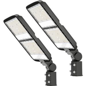 300W LED Parking Lot Light: 36000LM, 5000K Slip Fit Mount 2Packs