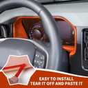 RAZPOY for Bronco Dashboard Panel Trim, Center Control Dash Board Cover Compatible with 2021-2024 Ford Bronco Interior Accessories, Orange (Not for 2025 Bronco, Not for Sport)