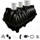 264gal Underground Septic Tank Kit-68.3x38.8x36.2in Plastic Septic Tank System,Rectangle Anti Corrosion PP Septic System With Riser and Manhole Covers For 3-5 Persons