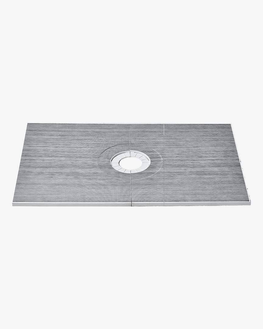VEVOR 38"x60" Shower Kit with Curb, Waterproofing Membrane Thickened Shower Base EPS Material, 6.3" Central Drain Easy to Cut with 2 Waterproof Cloths, Shower Pan Slope Sticks Fit, for Bathroom