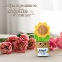 3 x Retirement Gift for Woman  Handmade Mini Sunflower Crochet with Retired 2025 Not My Problem Anymore Card  Cute Funny Retirement Decoration for Women, Teachers, Coworkers, Nurses