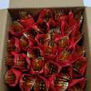 Supernal 30 Pack Gold Plastic Silverware with Red Napkins,Gold Silverware Disposable,Wrapped Plastic Cutlery Set with Napkin,Pre Rolled Silverware Set Disposable,Christmas Cutlery Suitable for Holiday