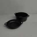 Lodge 5 Quart Cast Iron Double Dutch Oven  Pre-Seasoned  Lid Converts to 10.25" Skillet  PFAS-Free  Made in USA  Dual Handles  Oven, Grill, Campfire & Stovetop Safe  Durable & Non-Toxic