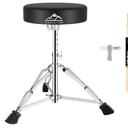 EASTROCK Drum Throne,Padded Drum Seat Drumming Stools with Anti-Slip Feet for Adults and Kids Drummers (Silver)
