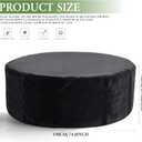 Round Hot Tub Cover,420D Polyester Waterproof Spa Covers for Hot Tub,Heavy Duty Oxford Inflatable Spa Cover,Swimming Pool Cover,UV Protection & Windproof (Black, 74.8''x27.5'')