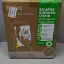 Widened Shower Chair for Inside Shower with Padded Back & Arms,400 lbs Heavy Duty & Adjustable Shower Chair for Elderly and Disabled, Non-Slip Shower Seat, Bath Chair for Tub