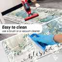 Fall Kitchen Mat Rugs Sets of 2,Blue Happy Fall Y'all Truck Pumpkin Tractor Checkered Rugs for Decorations Hallways,Sink,Laundry Room,Floor Non Slip Carpet Washable 16x24 + 16x41 in (Colorful 10)