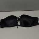 HACI Plunge Deep U Strapless Bra Push Up Demi Everyday Seamless Underwire(Black,38C)