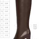 Knee High Boots for Women 3-Inch Chunky Heel Pointed Toe Side Zipper Fall Boots Dressy Comfortable Fashion (8.5, Dark Brown)