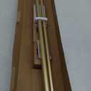 TONIAL1 Inch Double Curtain Rods 36 to 72 Inch (3 to 6 ft), Heavy Duty Decorative Drapery Rod for Windows 24 to 68 Inch (6 to 5.7 ft) with Classic Cap Finial, Gold