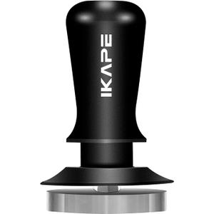 IKAPE 58.35mm Espresso Tamper, Premium Barista Coffee Tamper with Calibrated Spring Loaded, 100% Stainless Steel Base Tamper Compatible with Espresso Machine Rancilio, Gaggia Bottomless Portafilter (Black)