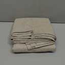 Hiasan Faux Linen Rectangle Tablecloth - Wrinkle and Stain Resistant Washable Table Cloth for Kitchen Dining Room Holiday Table Cover for Dinner, Beige, 60 x 140 Inch