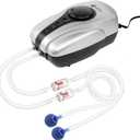 AquaMiracle Aquarium Air Pump Fish Tank Bubbler Aerator, All-in-One Fish Tank Air Pump Kit, Quiet Aquarium Bubbler for 20-80 Gallon Aquariums