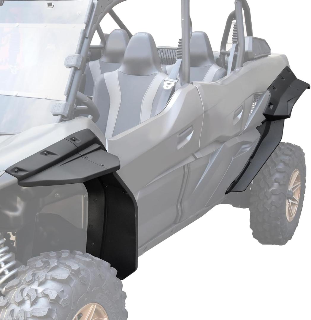 SAUTVS XXL Wider Fender Flares for Kawasaki Teryx KRX4 1000, Front Rear Extended Mud Flaps Mud Guards Extension for Kawasaki Teryx KRX 4 1000 2023 2024 2025 Accessories SAUTVS XXL Wider Fender Flares for Kawasaki Teryx KRX4 1000, Front Rear Extended Mud Flaps Mud Guards Extension for Kawasaki Teryx KRX 4 1000 2023 2024 2025 Accessories