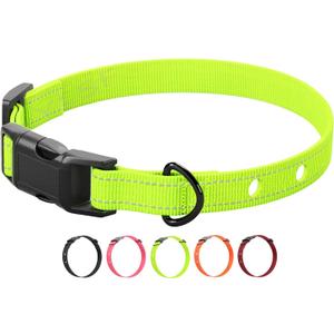 Dog Nylon Collar Strap with 2 Holes for Electronic Fence Training Barking Collar Receivers-3/4 Inch Replacement Strap-Compatible with Nearly All Brands and Models of Electric Collars (Fluorescent Green)
