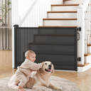 Retractable Baby Gate for Stairs & Doorways, Dog Gate Indoor Outdoor
Extends to 55" Wide 34" Tall Mesh Child Gate for Hallways, Deck, Porch, Pet Toddler Safety Essentials, Easy Install, Black