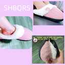 Women's home slippers Unisex home slippers Daily warm memory cotton flat bottom anti slip plush lining slippers (7-7.5 Women/7.5-8 Men, Purple)