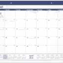 Mead Desk Calendar 2026-2027 Planning Pad, Academic 15-Month April-June, Monthly, 21.75" x 17" Standard, Ruled Daily Block (CAM92020)