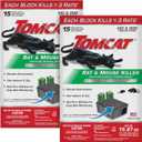 Tomcat Rat and Mouse Killer Child and Dog Resistant, Refillable Station, 2-Pack (2 Bait Stations Plus 30 Refills)